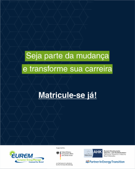 Trabalho de social media para as redes sociais da AHK Rio divulgando o curso de pós-graduação Eurem