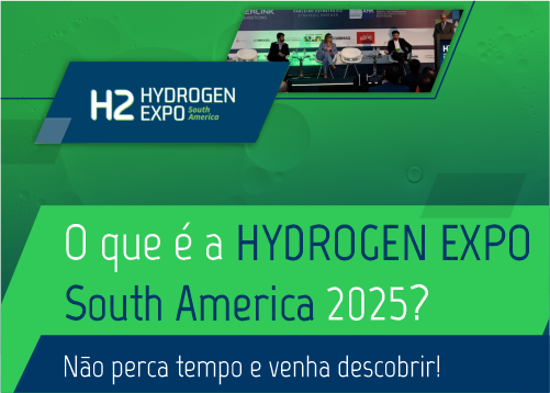 Trabalho de social media para as redes sociais da AHK Rio divulgando o evento Hydrogen Expo