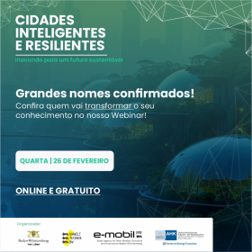 Trabalho de social media para as redes sociais da AHK Rio divulgando o webinar Smart Cities